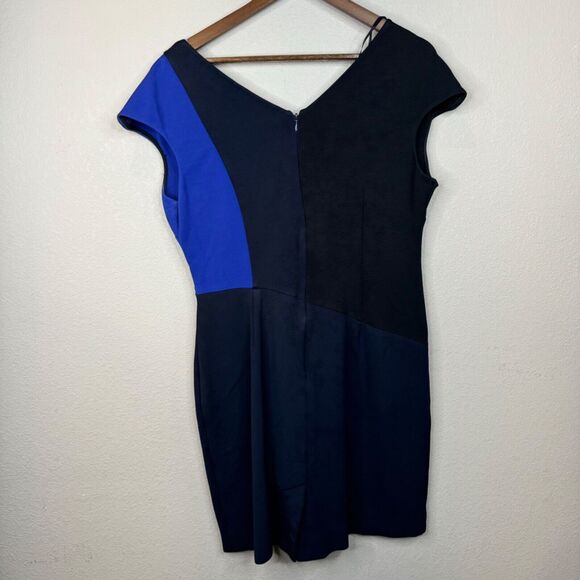Diane Von Furstenberg Colorblock Dress Size L - Picture 6 of 10